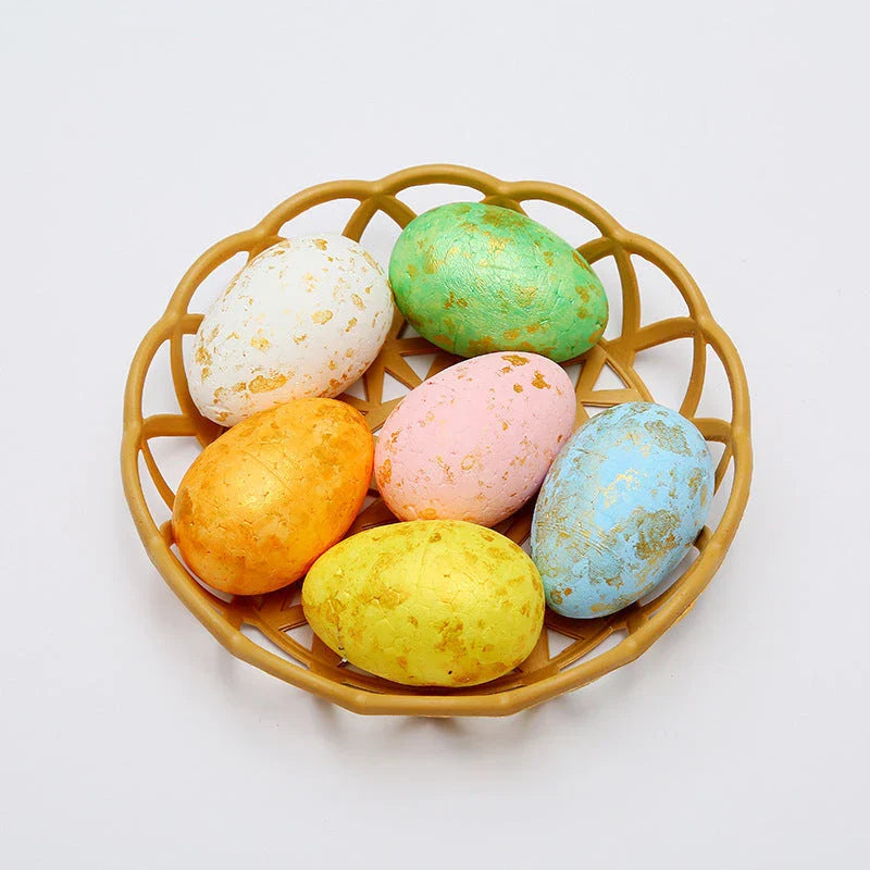 Colourful and vivid painted Easter egg ornaments in various sizes and styles, perfect for decorating Easter baskets, trees, and more.