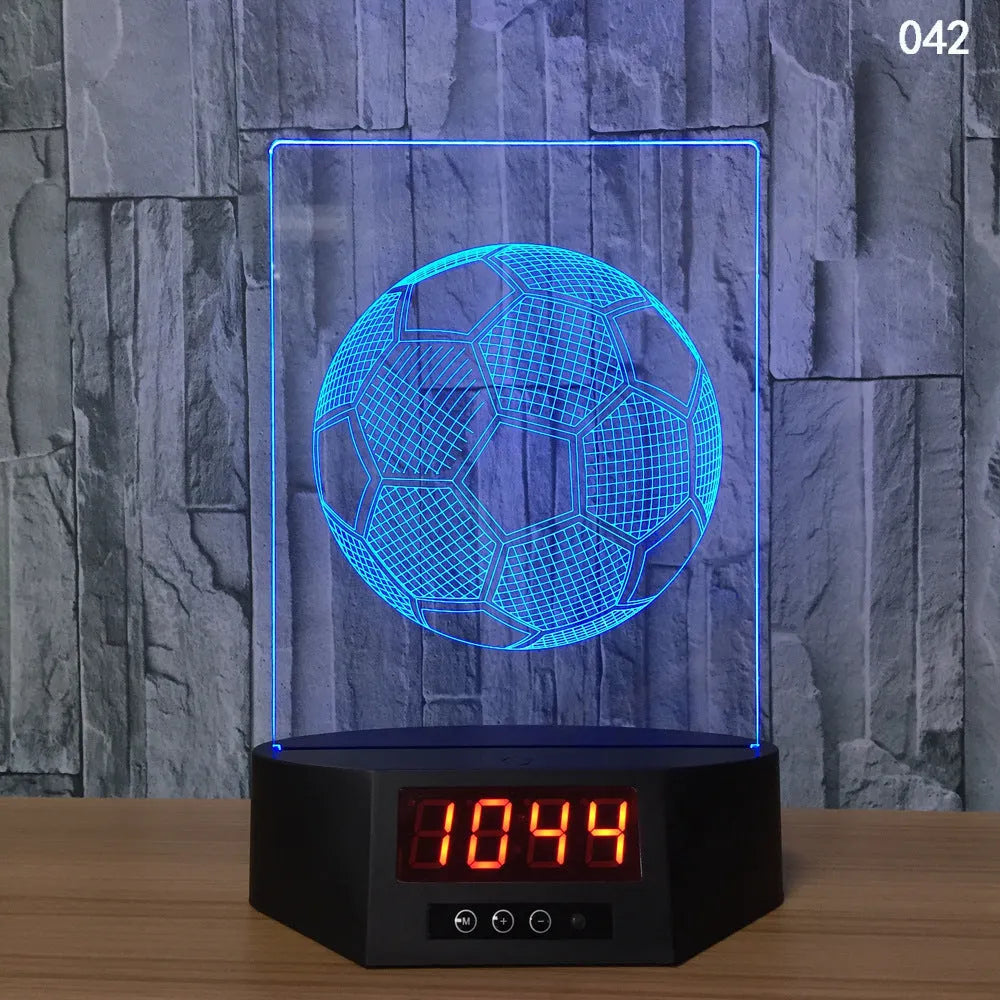 Glowing 3D dolphin LED night light with wireless charging base and remote control on bedside table