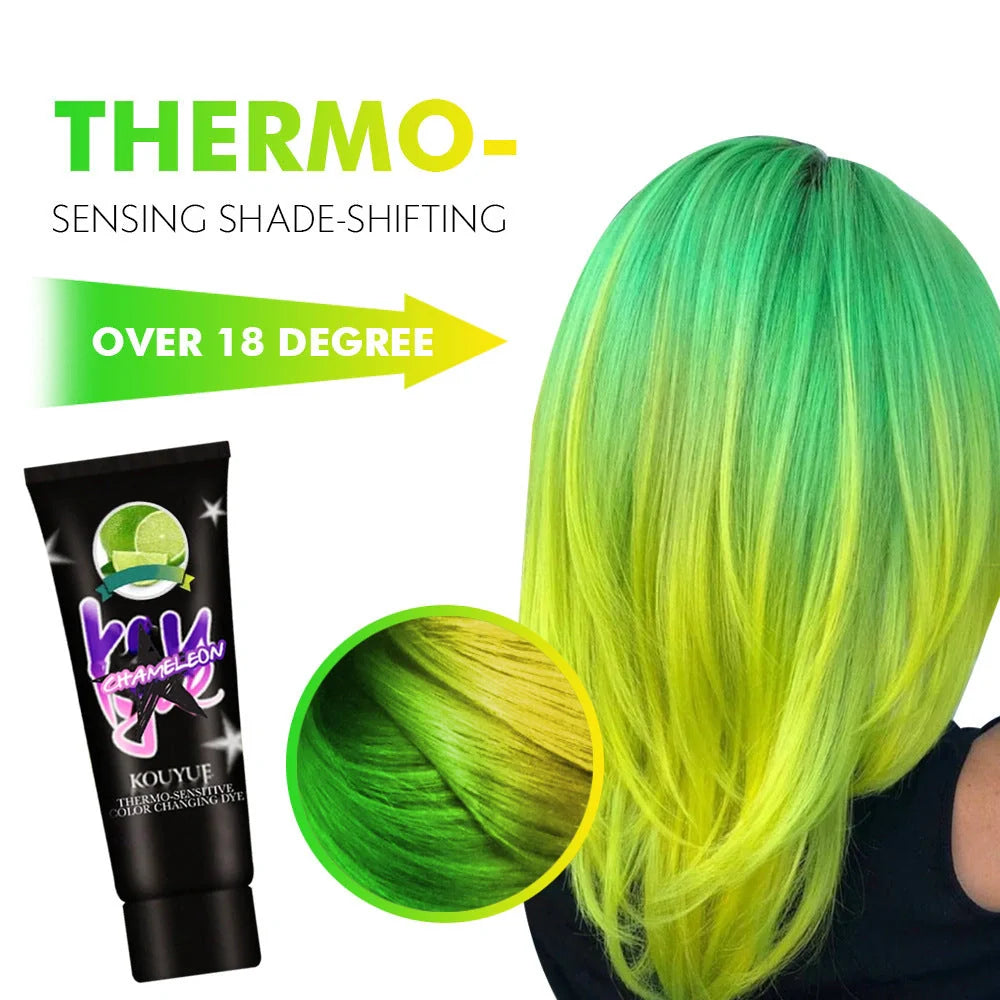 Professional Thermochromic Hair Dye Cream with colour changing effect