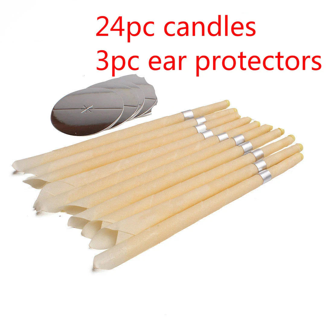 Premium beeswax ear candles with organic materials for soothing ear care and cleansing
