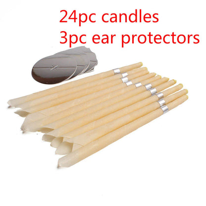 Premium beeswax ear candles with organic materials for soothing ear care and cleansing