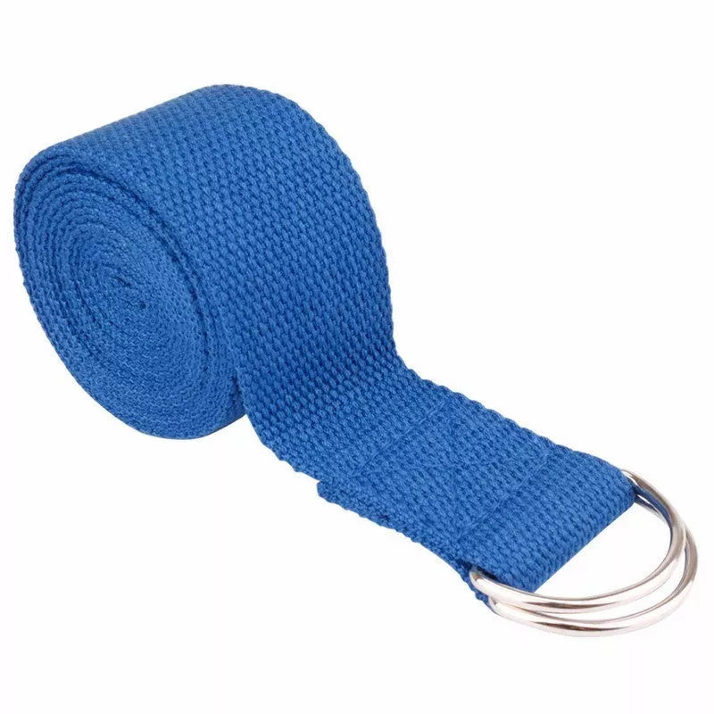 Adjustable cotton yoga tension band in various colours for flexibility training