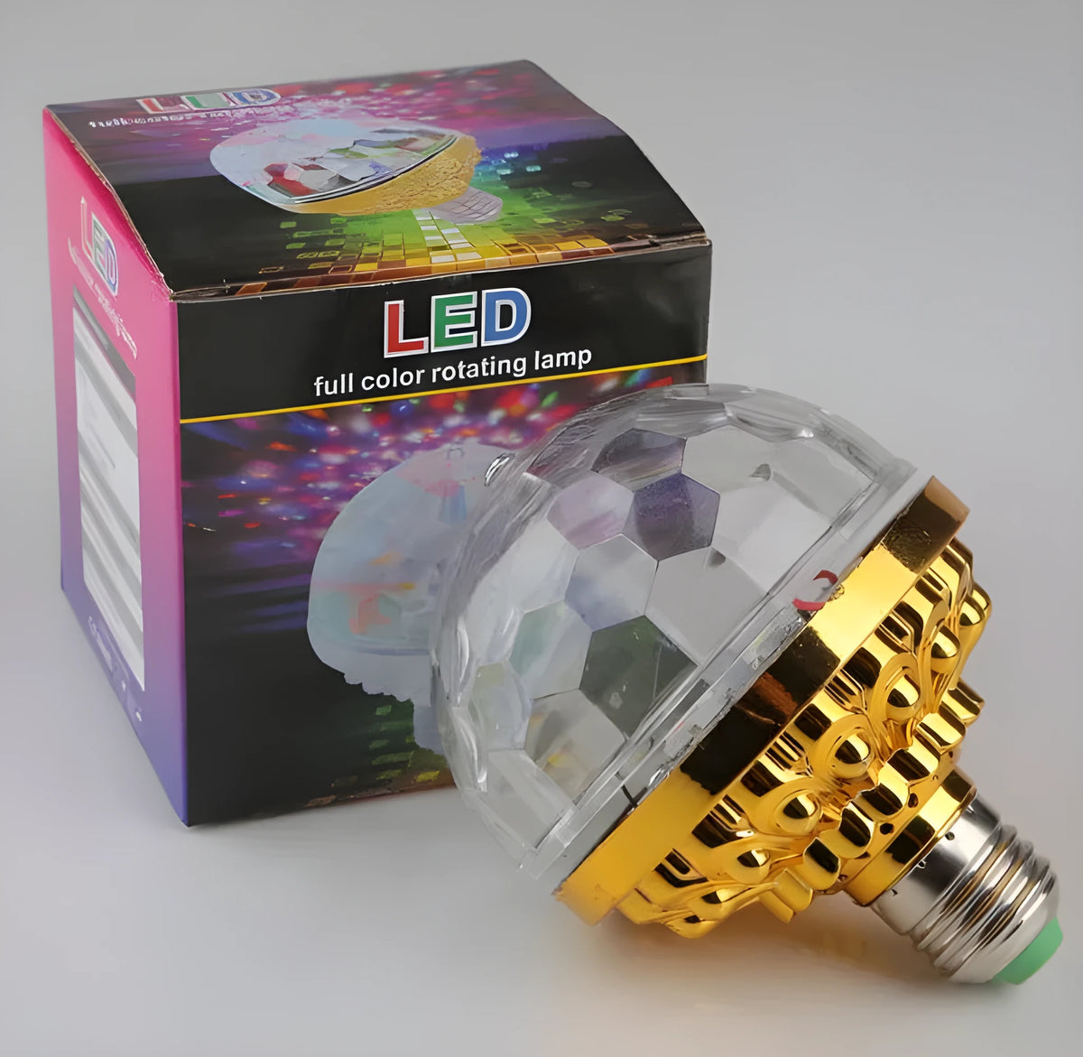 LED rotating magic ball light with six RGB beads, 3W, 9.5x12cm, 220V, colourful atmosphere lamp