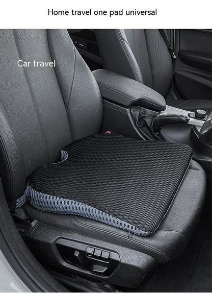 Memory foam car and office chair cushion with fixed strap in solid colour options