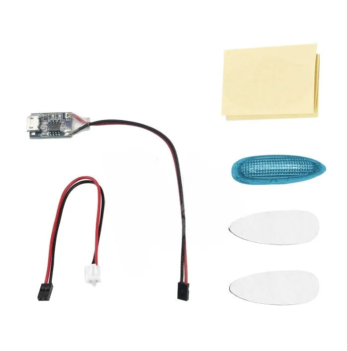RC model aircraft multi-colour LED warning light system with PCB construction and aviation alarm functions