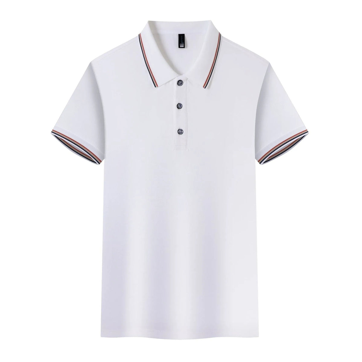 Solid colour Ice Silk polo shirt for work and casual wear in various colours on a hanger.