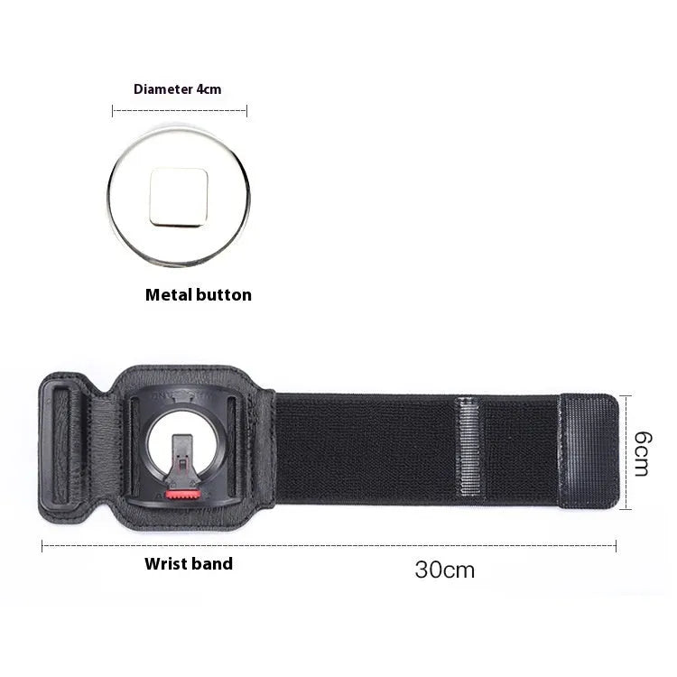 Black mobile phone arm bag for takeaway driving and running with wrist strap