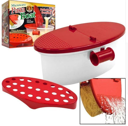 Microwave Pasta Cooker - Boil, Strain, and Enjoy Delicious Pasta with Ease