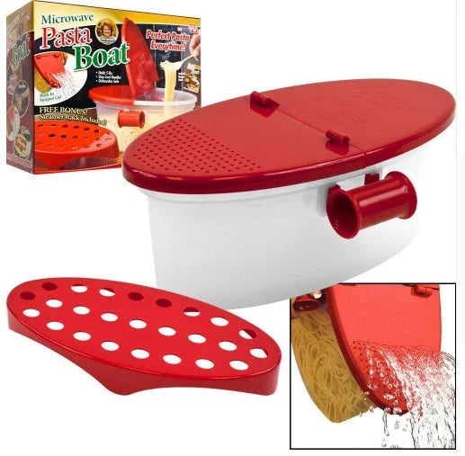 Microwave Pasta Cooker - Boil, Strain, and Enjoy Delicious Pasta with Ease