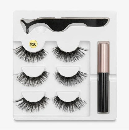 Magnetic false eyelashes set for easy, glue-free application and a stunning look.