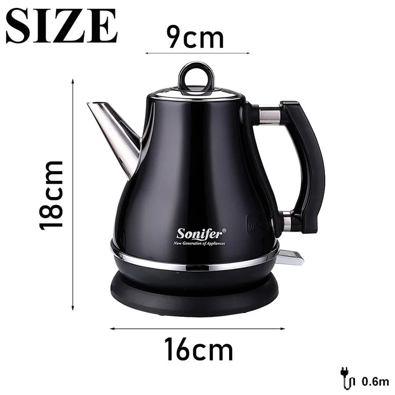 Son-mother Pot Set Literary Retro Ceramic Teapot 1.2L capacity electric kettle with stainless steel construction in black, blue, or wine red colour options for home or office beverage preparation