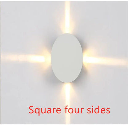 Modern square and round LED aluminium wall light with contemporary Chinese style design