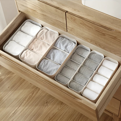 PP plastic drawer organiser box for socks and underwear storage in apricot colour