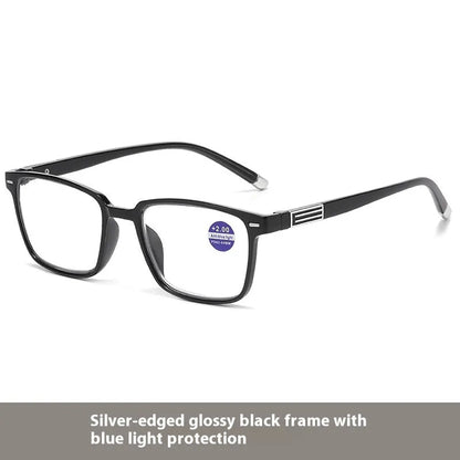 Multifocal reading glasses with photochromic lenses in various frame colour options