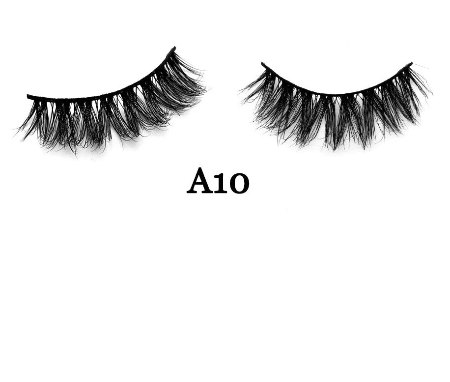 Handmade 3D mink false eyelashes showing 12mm length and 0.07mm diameter fibres for natural volume