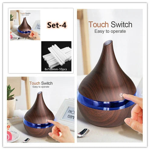 Elegant ultrasonic essential oil diffuser with whisper-soft mist and soothing aromas for relaxing home ambience