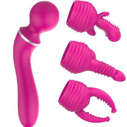 Tianlong Stick silicone vibrator, 19.6 cm length with ten frequency settings and optional headgear, rechargeable adult toy