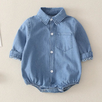 Cotton-rich baby climbing suit in Female baby or Male baby colour, height sizes 66cm to 90cm