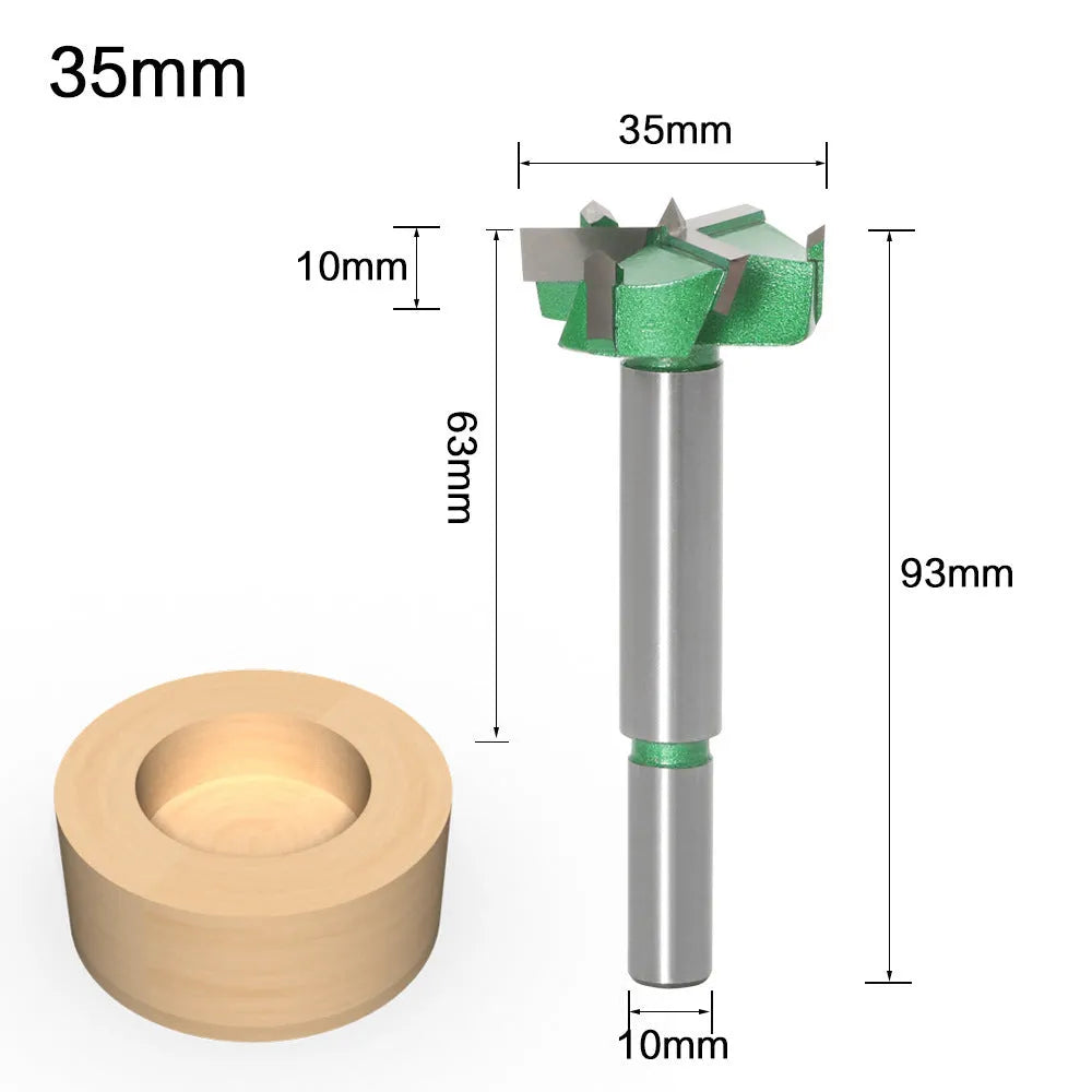 Three-edge cemented carbide woodworking hole opener milling cutter with 50mm blade.