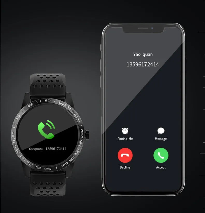 T2 smart bracelet with colour screen displaying heart rate and activity data