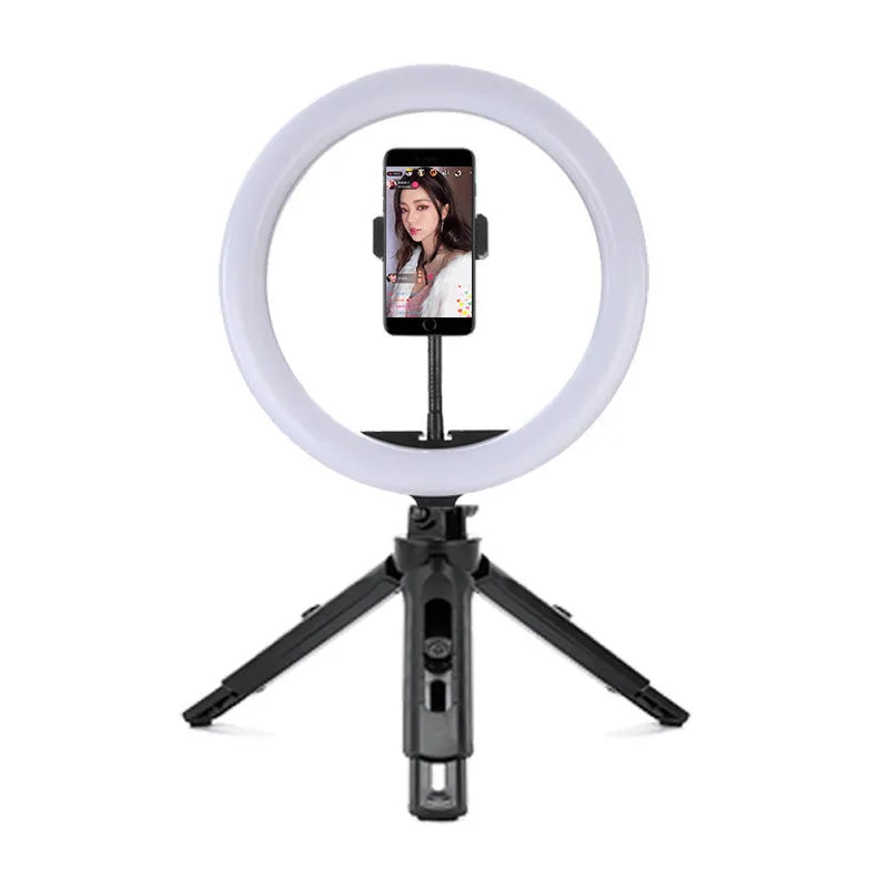 10-inch ring selfie light with metal bracket for smartphone photography and video