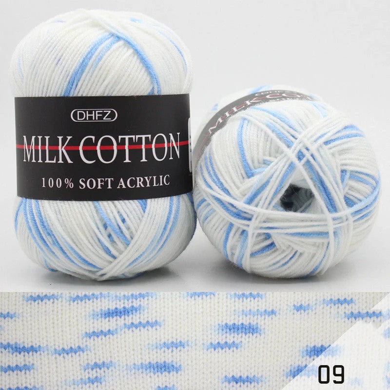 Vibrant multi-color jacquard knitting yarn for cosy handmade creations