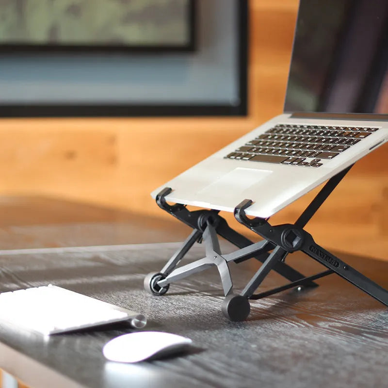 Folding Portable Lifting Laptop Stand: A 35.4cm Wide Reinforced Nylon Stand for Ergonomic Screen Height Adjustment on Any Surface