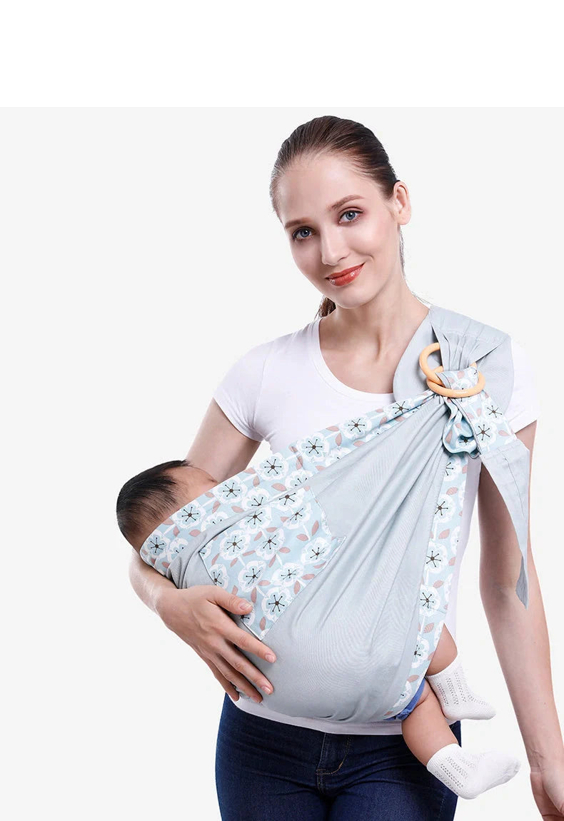 Adjustable baby wrap carrier sling in various colors for comfortable infant carrying