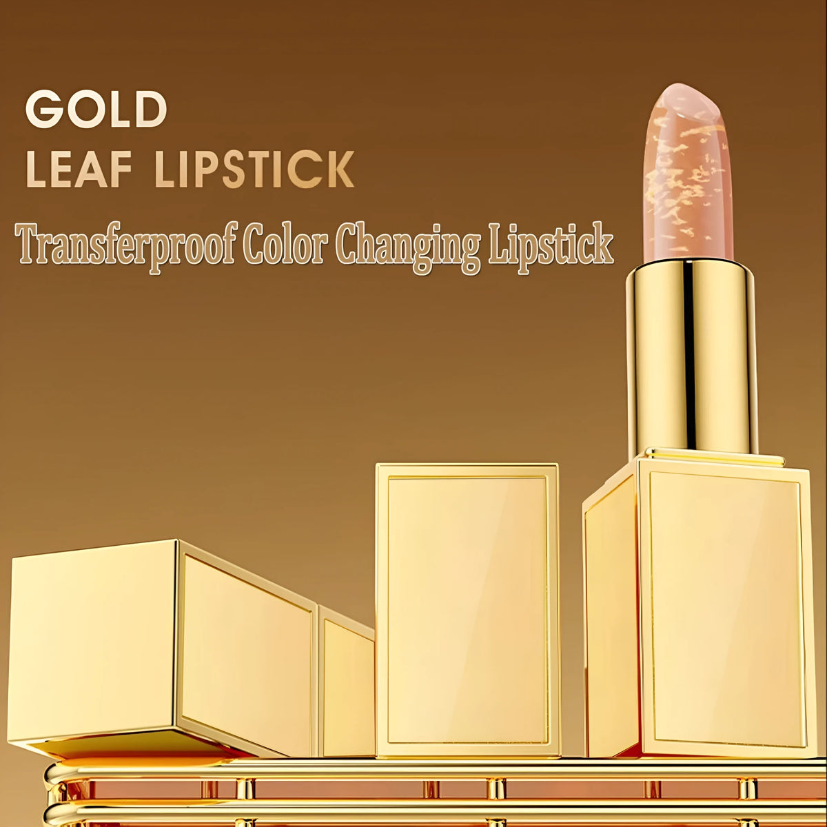 Temperature change lip balm with transparent colour formula in 3.5g lipstick format