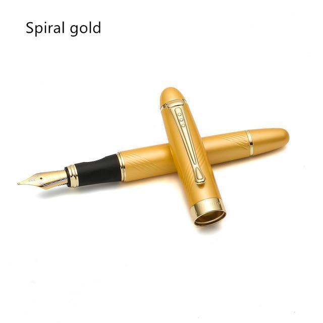 Homeenjoy_UK Executive Flexible Nib Fountain Pen-Luxury Full Metal Fountain Pen - Elegant Jinhao X450 Calligraphy Writing Pen with Golden Clip & Smooth Nib (Office Supplies)