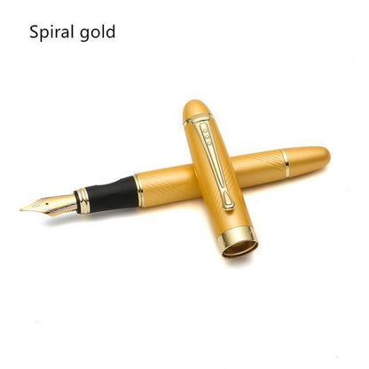 Homeenjoy_UK Executive Flexible Nib Fountain Pen-Luxury Full Metal Fountain Pen - Elegant Jinhao X450 Calligraphy Writing Pen with Golden Clip & Smooth Nib (Office Supplies)