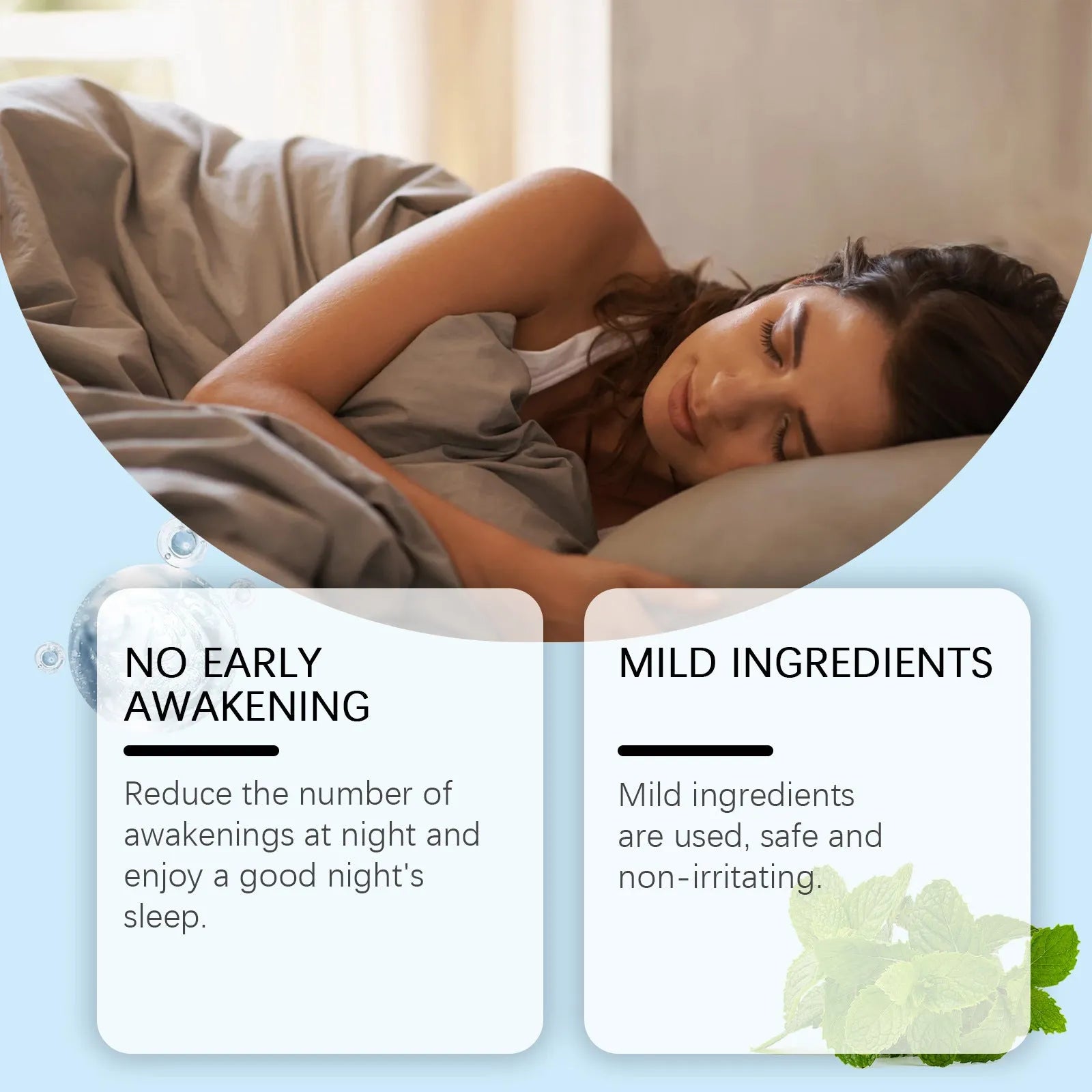 50ml bottle of sleep support liquid drops with dropper for dosage measurement