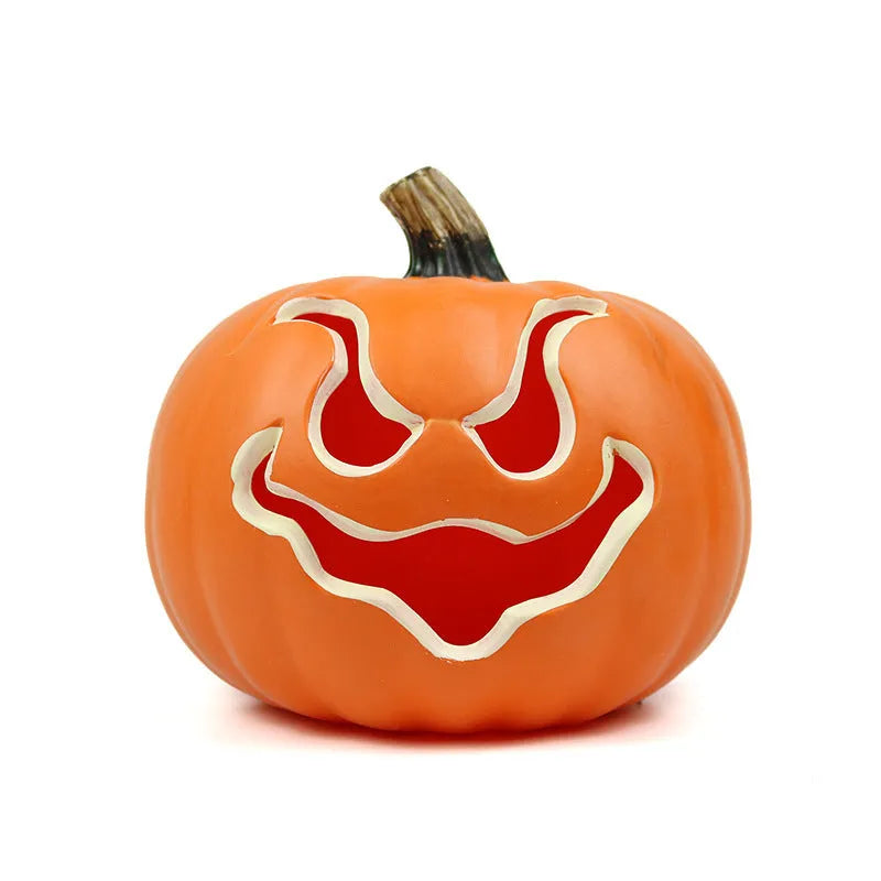 Plastic Halloween pumpkin atmosphere lamp in orange or white melon colour.