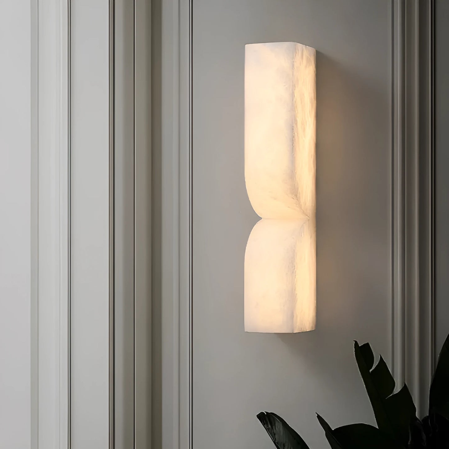 Copper Nordic wall lamp strip with warm light for bedroom bedside mounting