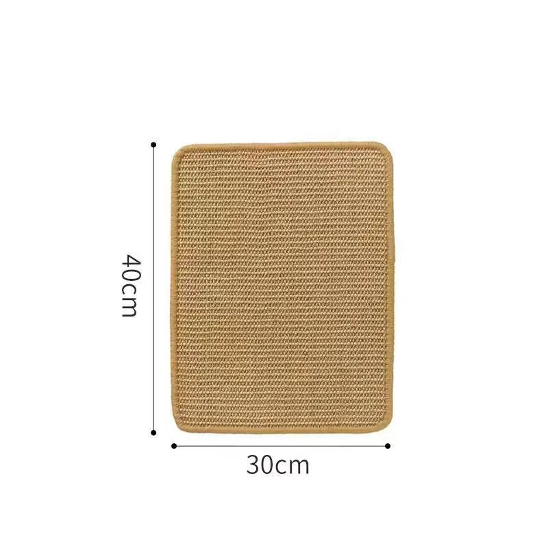 Large sisal blanket cat scratch board for cats on a natural background.