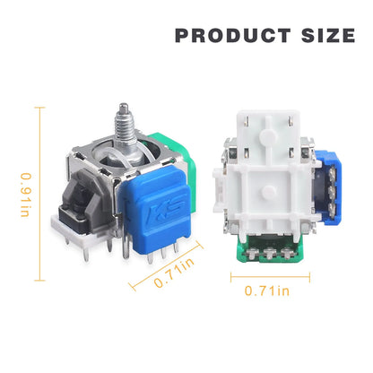 Single black Hall effect magnetic replacement joystick for PS5, PS4, Switch and XBOX controllers.