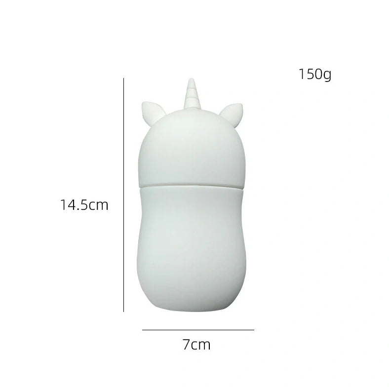 Silicone facial ice roller mold measuring 14.5cm by 7cm with pineapple and single horn style options