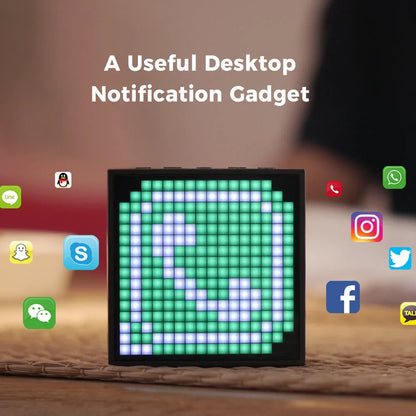 Bluetooth portable speaker with clock alarm and programmable LED display