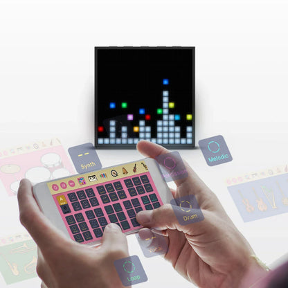 Bluetooth portable speaker with clock alarm and programmable LED display
