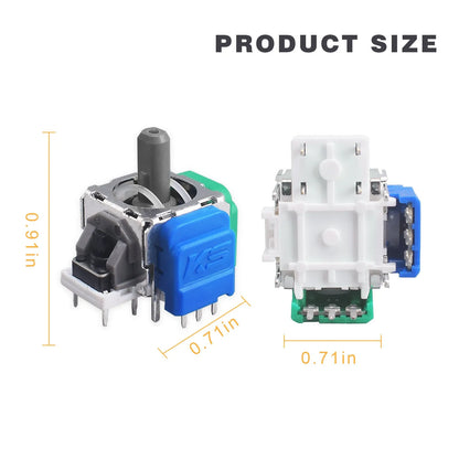Single black Hall effect magnetic replacement joystick for PS5, PS4, Switch and XBOX controllers.