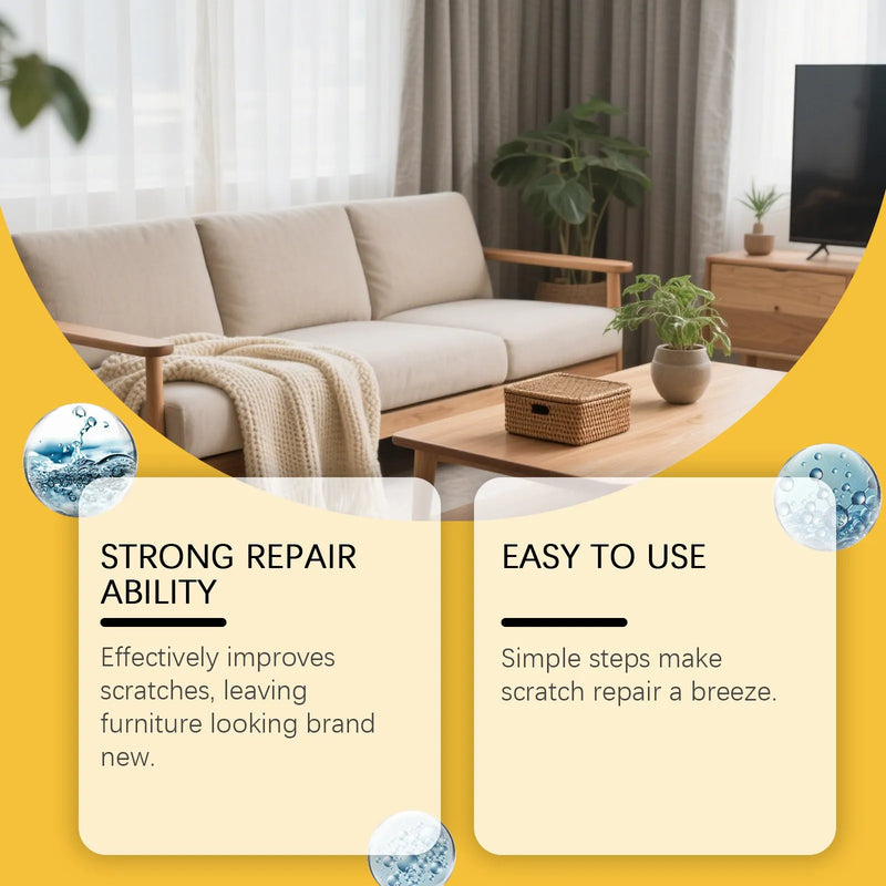 Scratch Care Agent for Wooden Furniture: A 100ml solution to gently remove light scratches and polish surfaces without harsh chemicals, restoring your wood's natural finish.