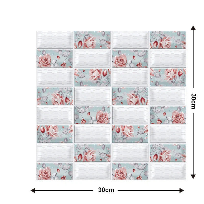 Moisture-proof brick wallpaper sticker for kitchen and bathroom walls