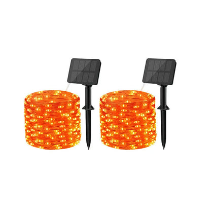 Waterproof solar Christmas courtyard lamp in purple or orange with cartoon modelling for holiday decoration