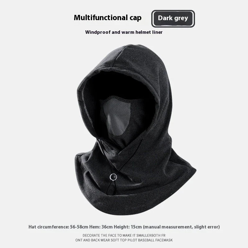 Premium insulated face mask with 360-degree coverage and adjustable drawstring closure for cold weather sports and outdoor activities