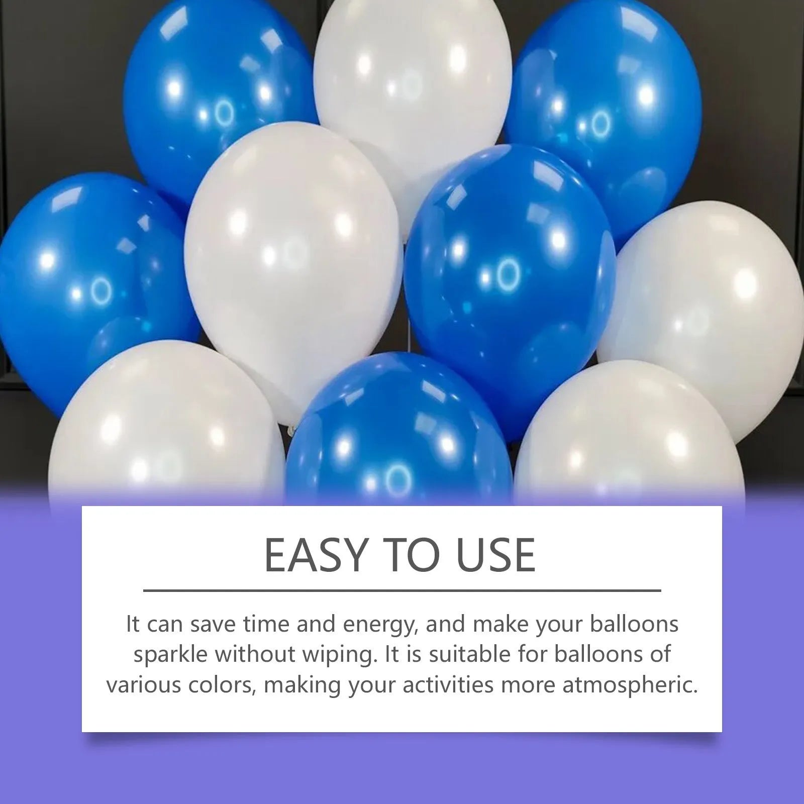 100ml aerosol can of shiny lustre spray for coating latex and foil balloon surfaces.