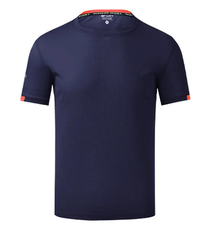 Ice silk quick-drying short sleeve shirt in solid colour with sports styling