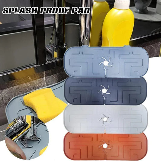 Premium silicone faucet splash guard for clean, dry kitchen and bathroom countertops