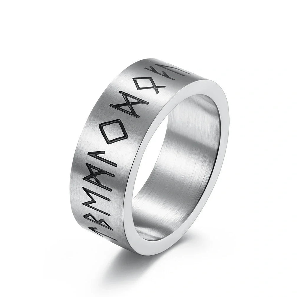 Stylish titanium steel matte brushed unisex ring in steel, gold, and black colors