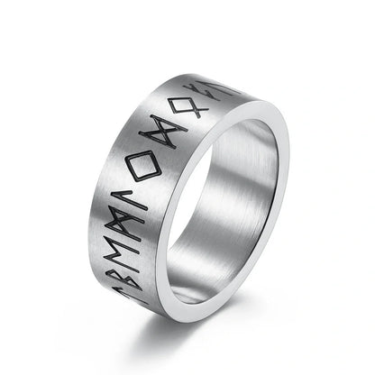 Stylish titanium steel matte brushed unisex ring in steel, gold, and black colors