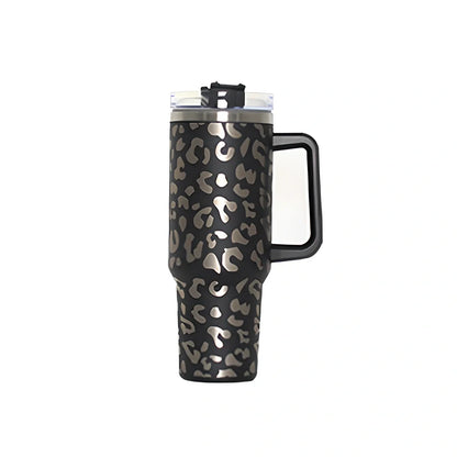 304 stainless steel vacuum cup with double-wall insulation showing 40oz capacity and 26cm height dimensions